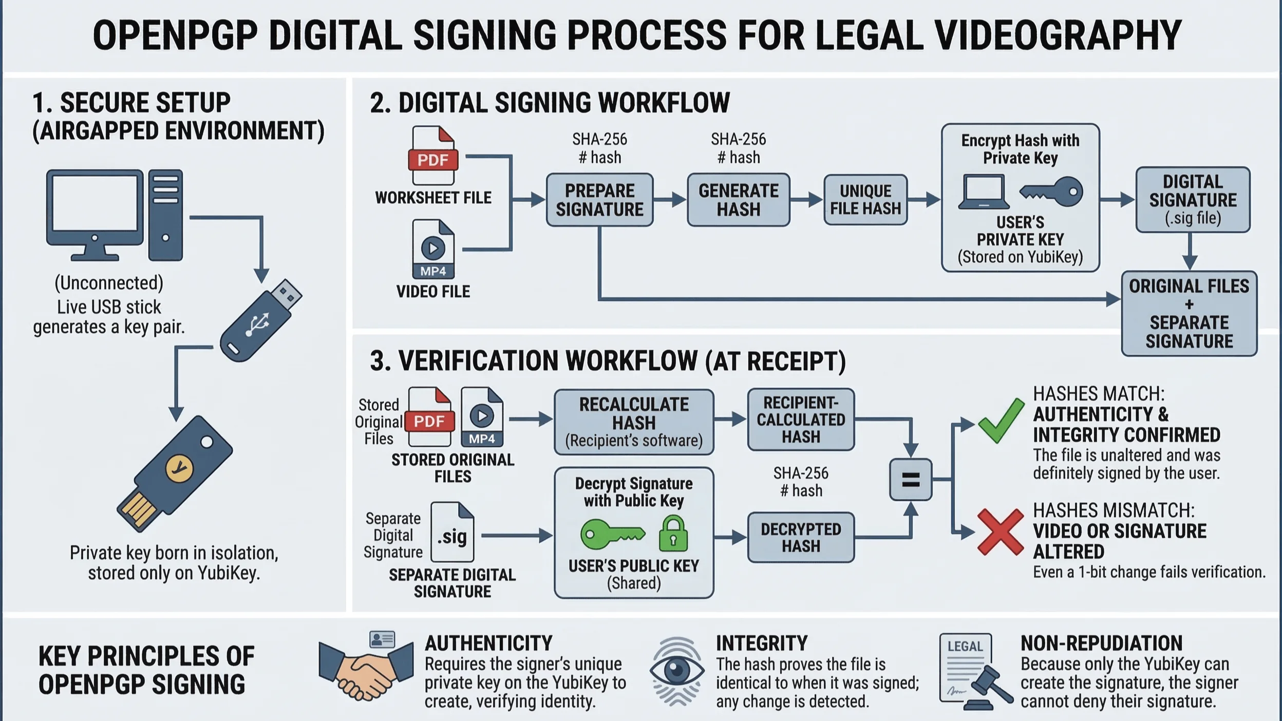 Signed Hash Reports: Proving Who Issued a Deposition Record